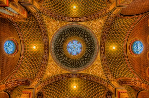 Dome of Spanish Synagogue, Prague, Czech Republic