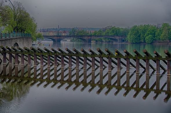 Vltava River, Prague, Czech Republic, HDR
